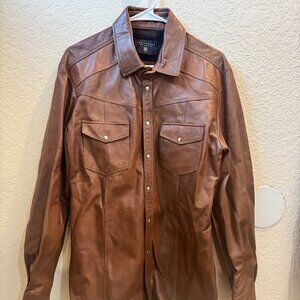 Ron Tomson Genuine Leather Shirt